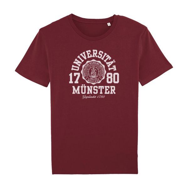 Unisex Organic T-Shirt, burgundy, marshall